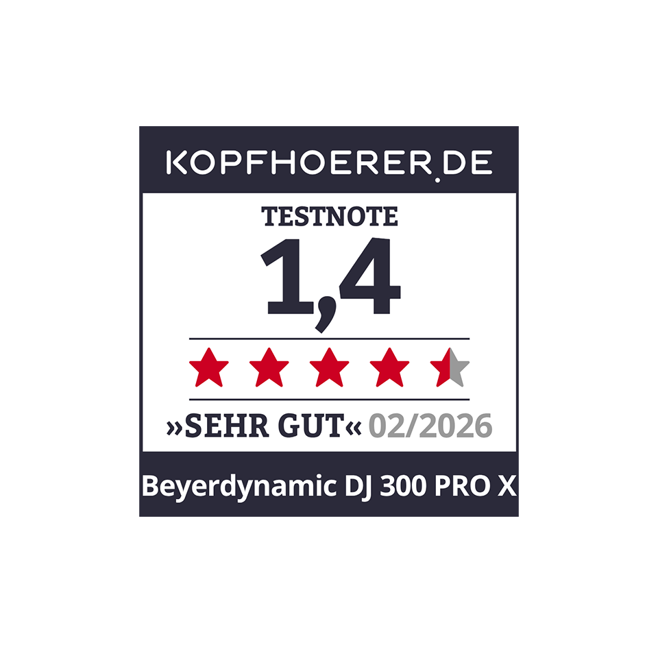 DJ 300 PRO X CLUB, Kopfhoerer.de, Testnote 1,4 | beyerdynamic